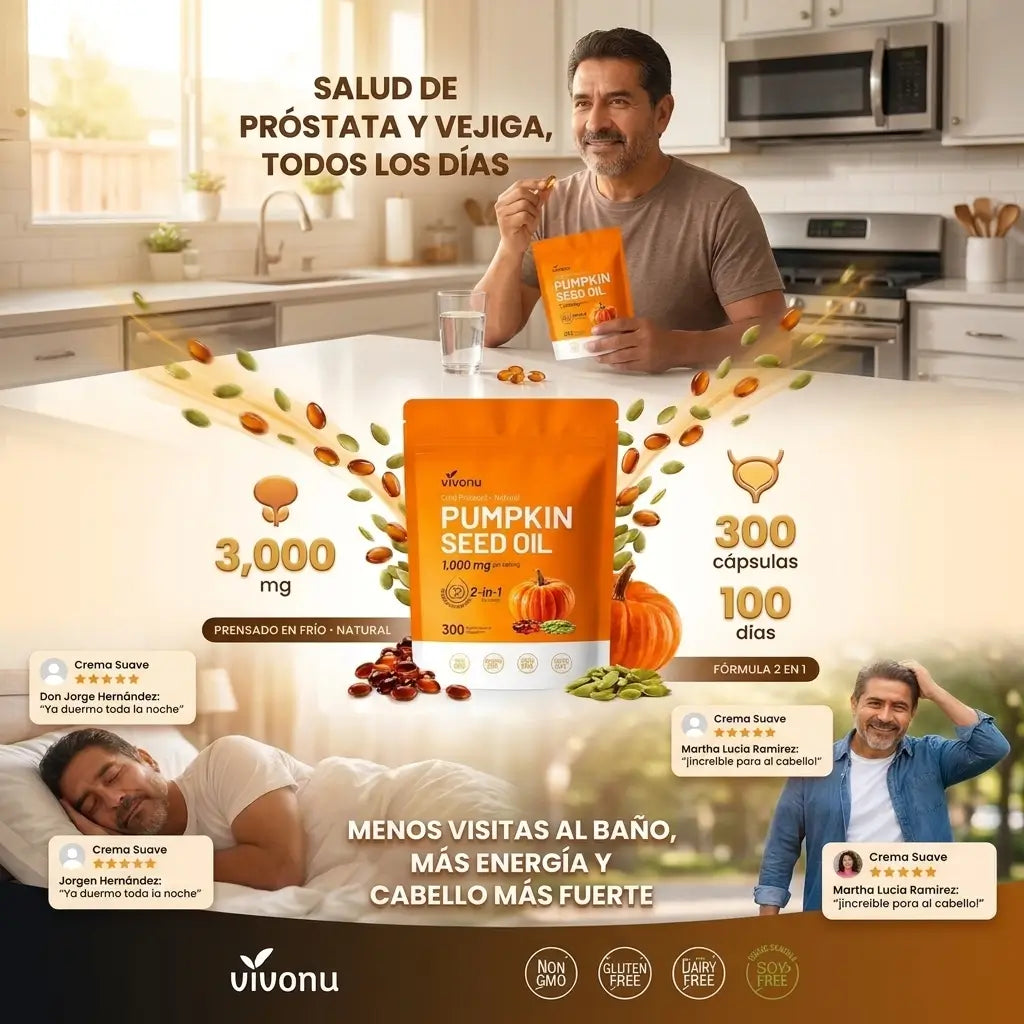 Suplemento UroLibre 2 en 1 - Doble Acción Vejiga, Próstata y Cabello + Regalo Otra Unidad GRATIS + EBOOK DE REGALO 📕