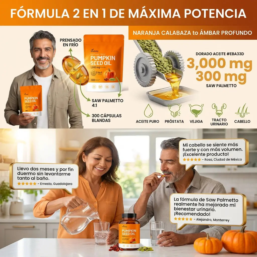 Suplemento UroLibre 2 en 1 - Doble Acción Vejiga, Próstata y Cabello + Regalo Otra Unidad GRATIS + EBOOK DE REGALO 📕
