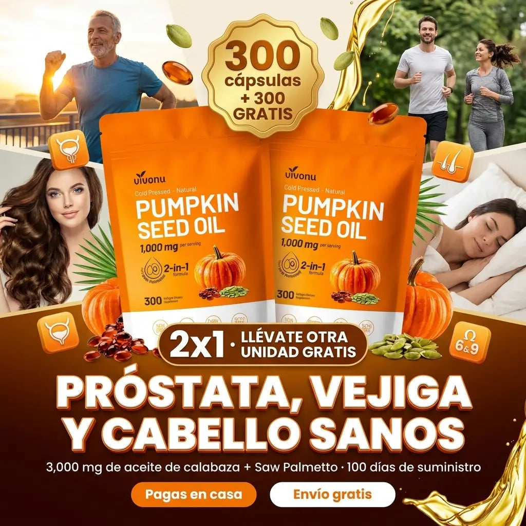 Suplemento UroLibre 2 en 1 - Doble Acción Vejiga, Próstata y Cabello + Regalo Otra Unidad GRATIS + EBOOK DE REGALO 📕