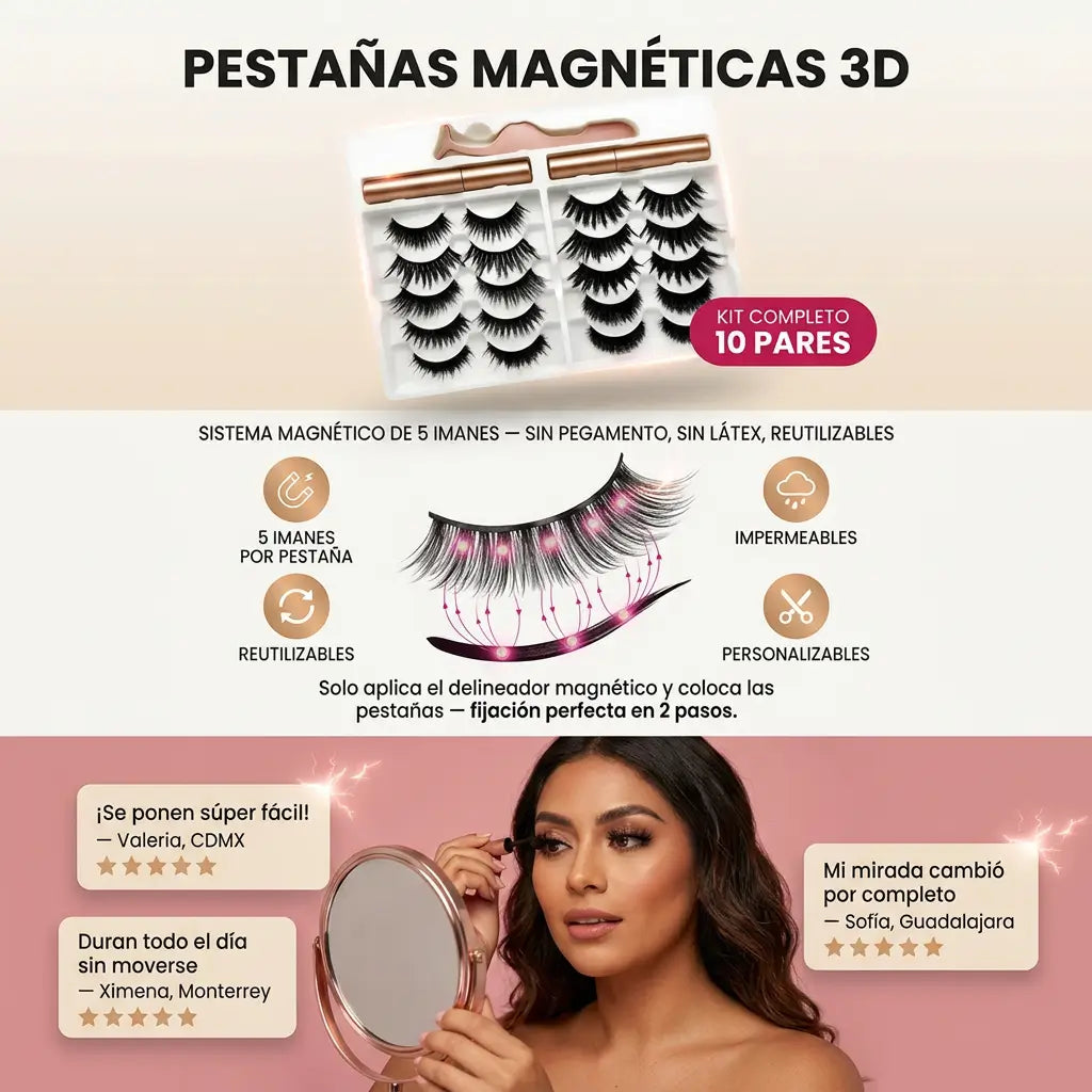 MagneticLash - Pestañas Mágicas Sin Químicos ni Látex 🌿+ Serum Alargador De Pestañas GRATIS
