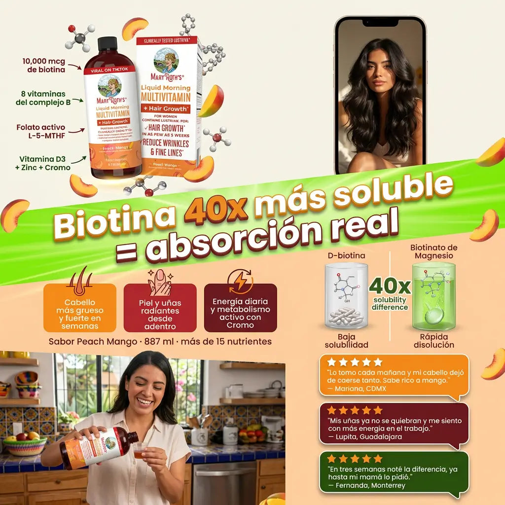 Multivitaminico PureVital Líquido™ – Belleza, Energía y Ánimo en Una Cucharada 2x1 🎁 + EBOOK DE REGALO 📕