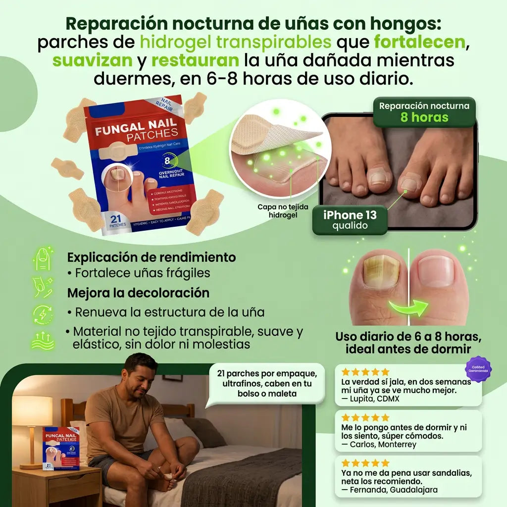ClearNail™ Pro – Sistema Nocturno Anti Uñas Amarillas y Quebradizas + REGALO Removedor De Callos Recargable GRATIS