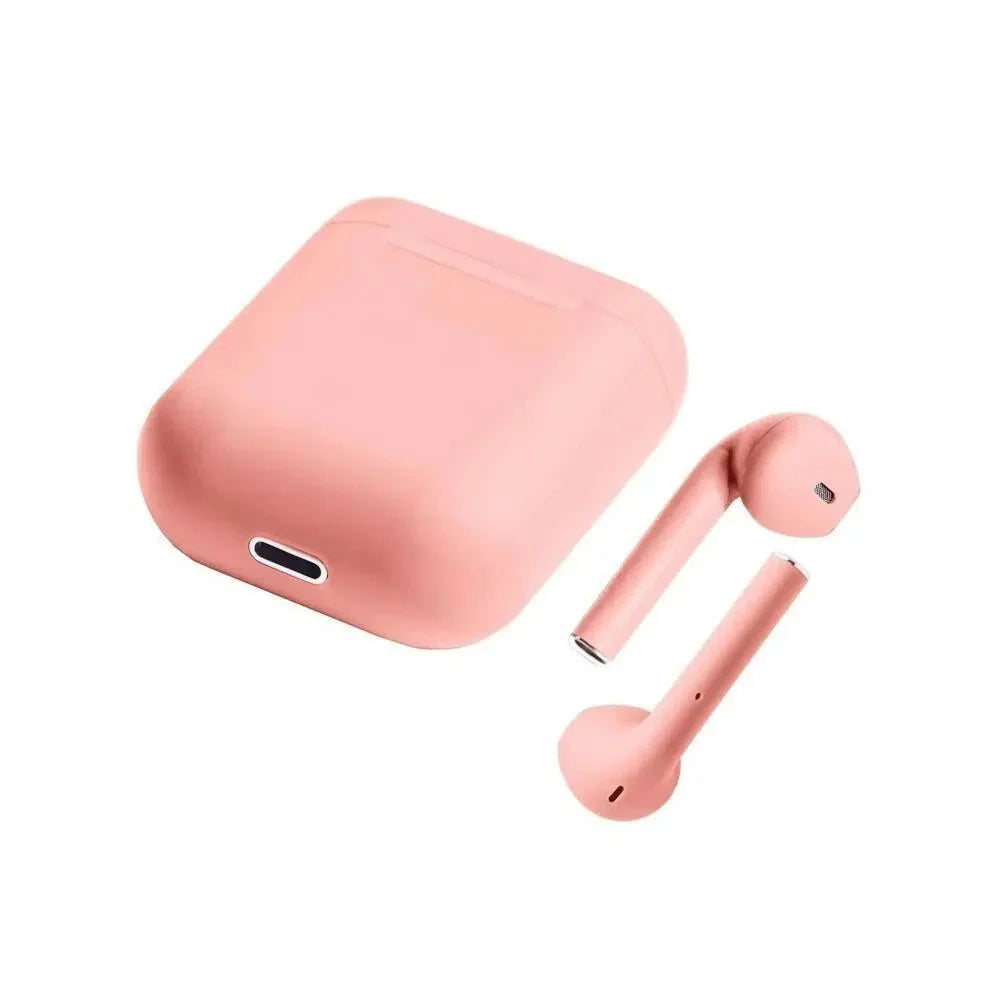 Audífonos inalámbricos rosa con estuche, gadgets modernos en PesoCity