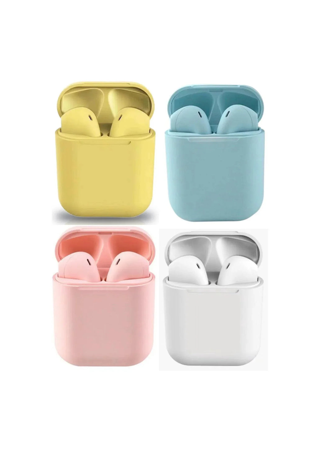 Audífonos inalámbricos en estuche de colores pastel, gadgets de tecnología en PesoCity