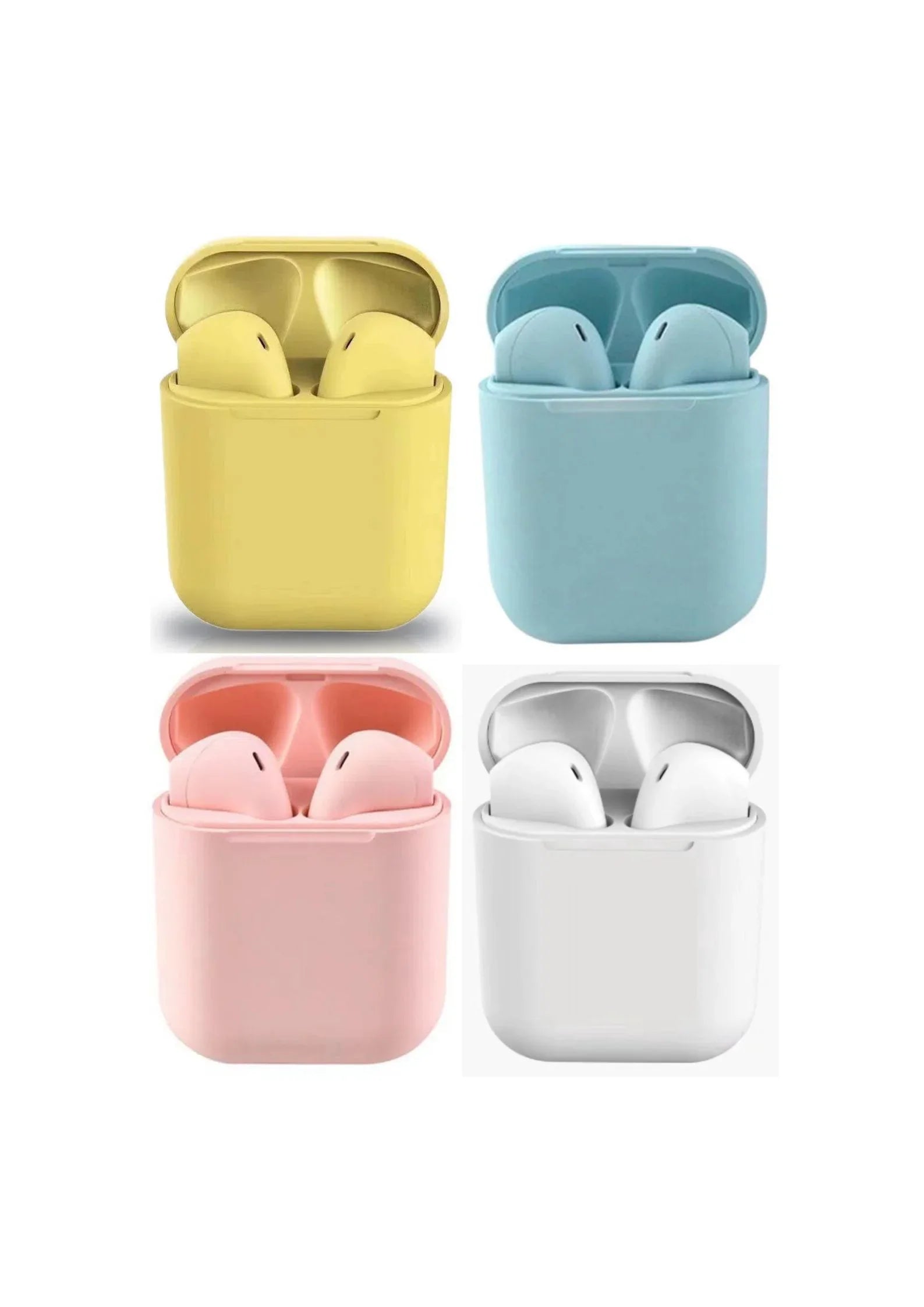 Audífonos inalámbricos en estuche de colores pastel, gadgets de tecnología en PesoCity