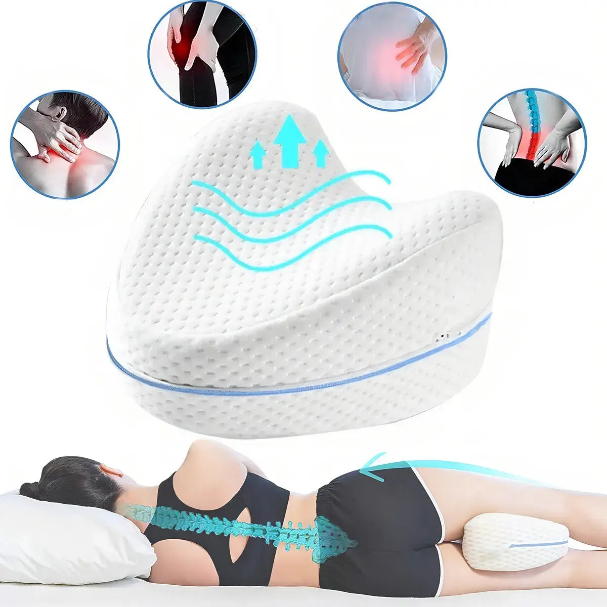 Almohada Ortopédica ErgoAlivio™ - Alivio para Ciática y Cadera al Dormir