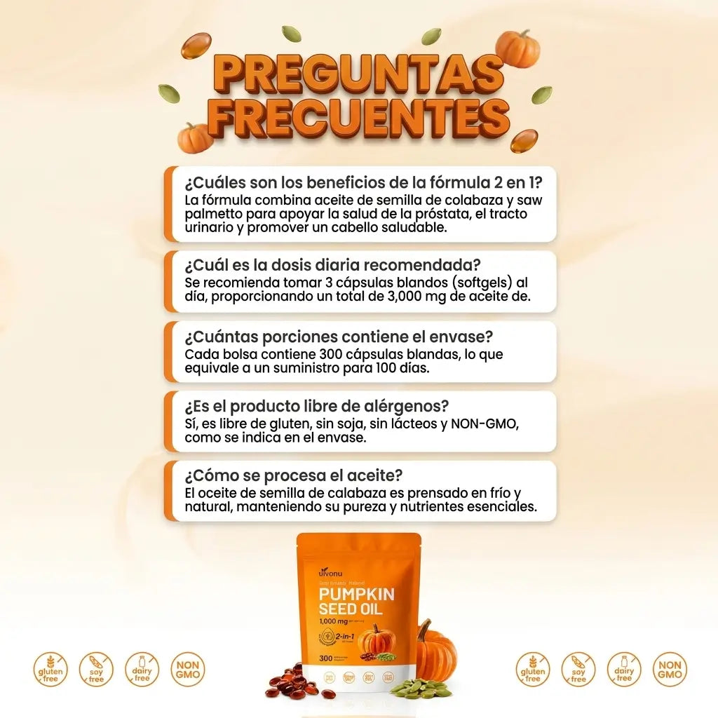 Suplemento UroLibre 2 en 1 - Doble Acción Vejiga, Próstata y Cabello  + Regalo Otra Unidad GRATIS + EBOOK DE REGALO 📕