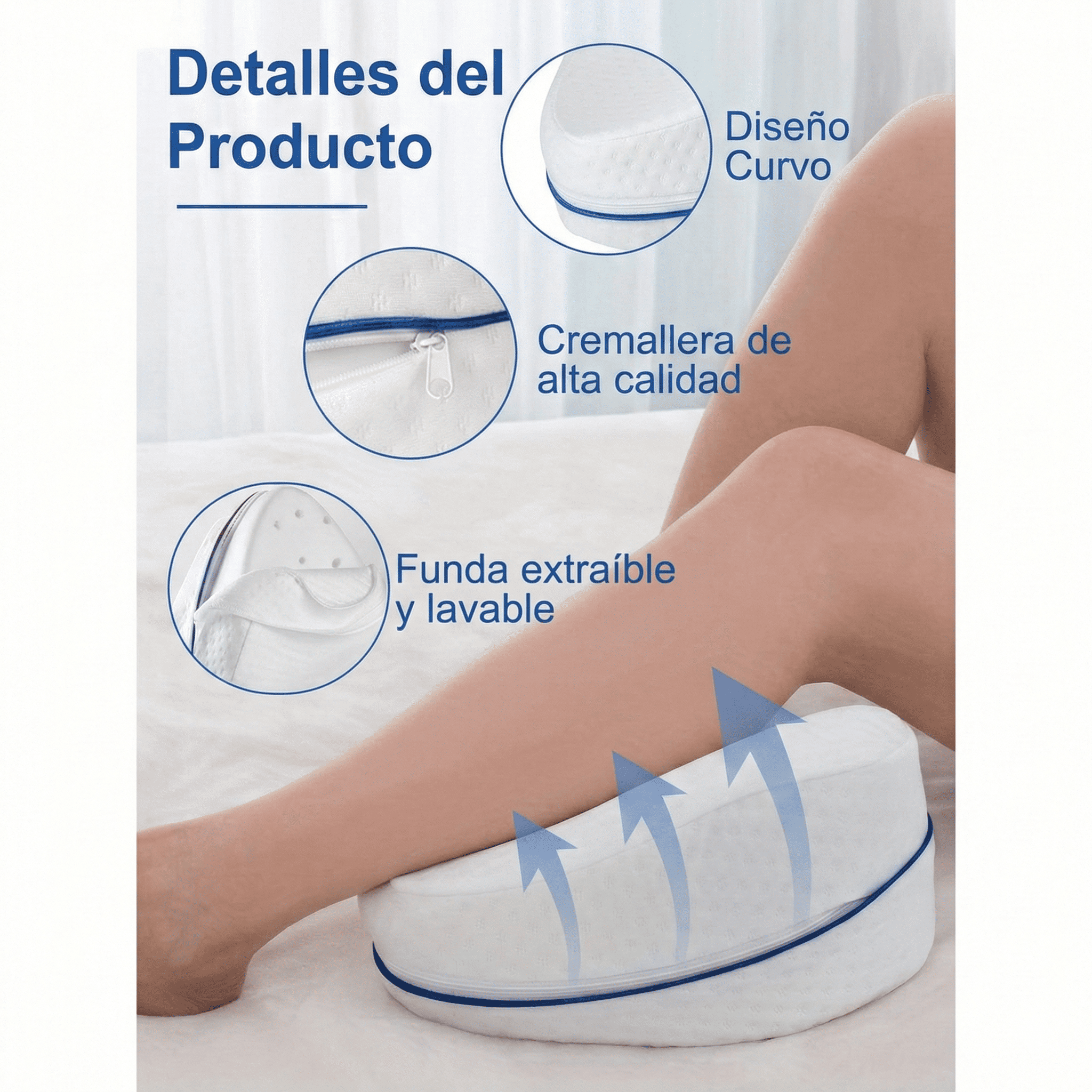 Almohada Ortopédica ErgoAlivio™ - Alivio para Ciática y Cadera al Dormir