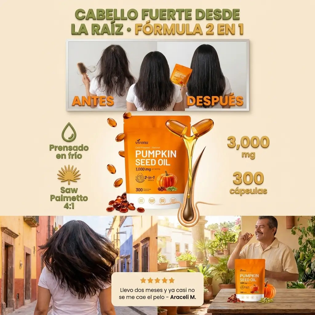 Suplemento UroLibre 2 en 1 - Doble Acción Vejiga, Próstata y Cabello  + Regalo Otra Unidad GRATIS + EBOOK DE REGALO 📕