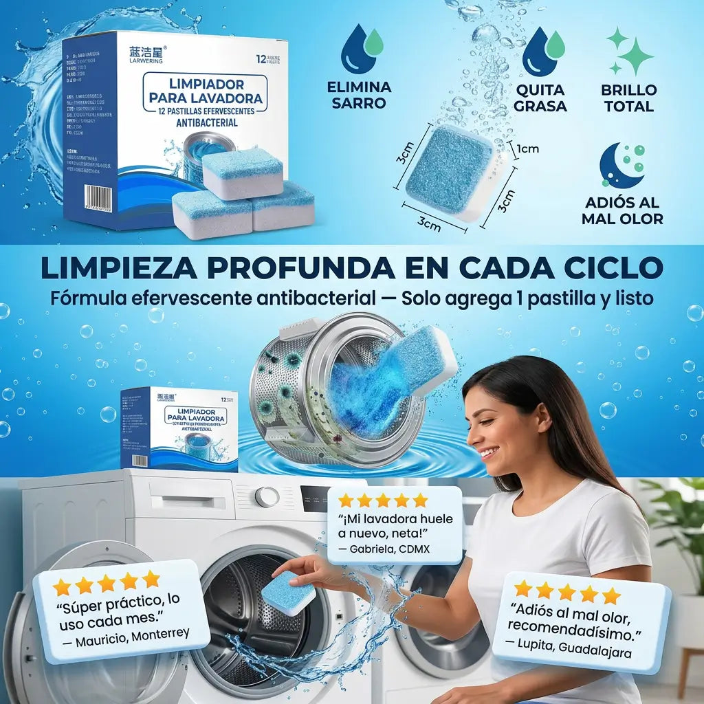 ✨ Combo limpieza Renueva-Lavadora: Como Nueva Sin Llamar al Técnico + Aspiradora portatil GRATIS 🧽
