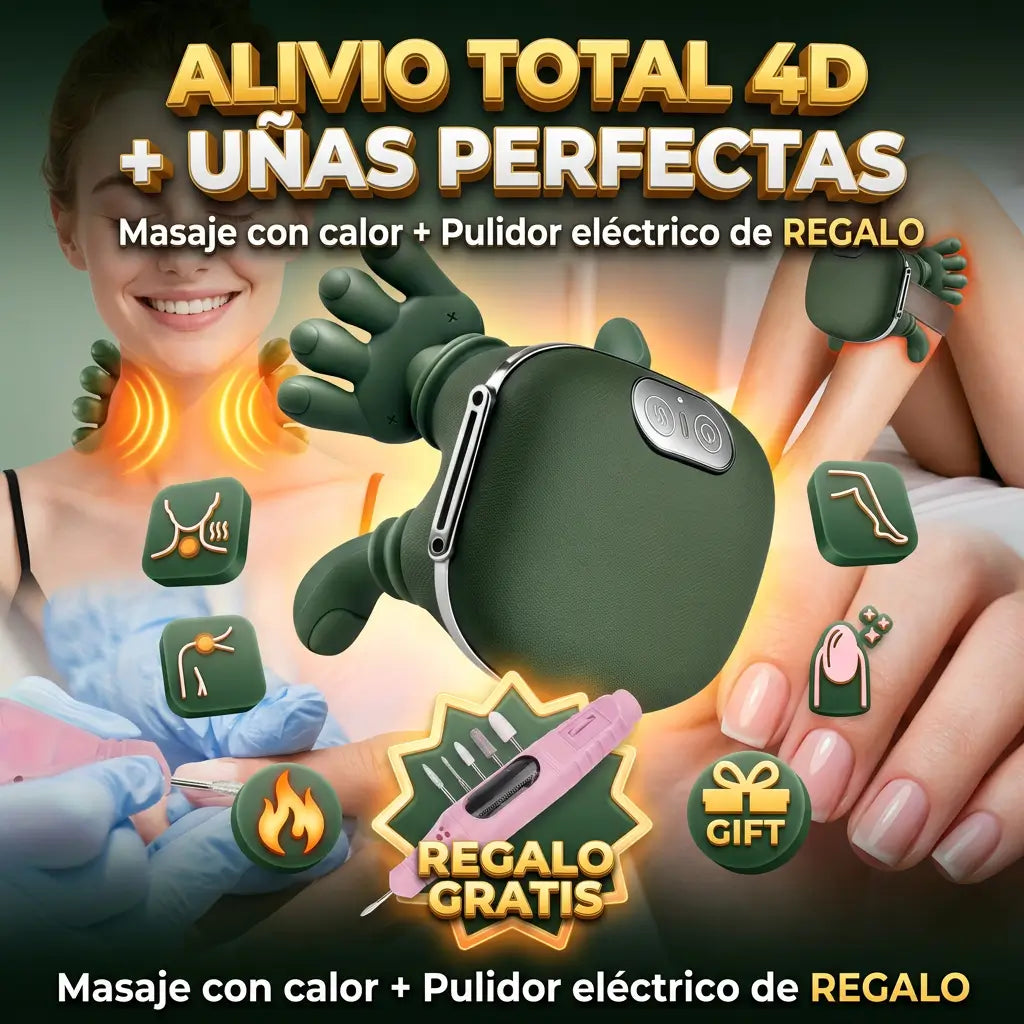 🤖 TheraPulse Elite™ Masaje Profesional en Casa + Pulidor de uñas eléctrico GRATIS