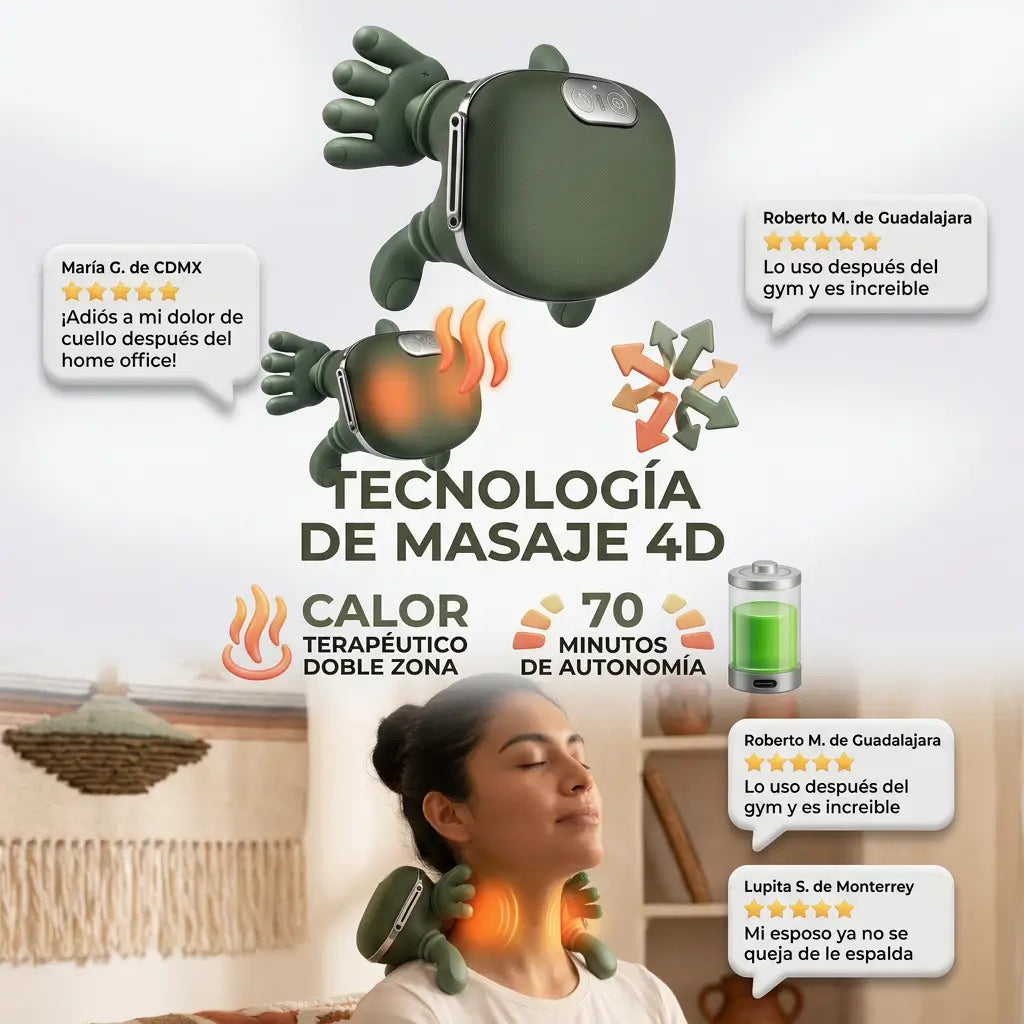 🤖 TheraPulse Elite™ Masaje Profesional en Casa + Pulidor de uñas eléctrico GRATIS