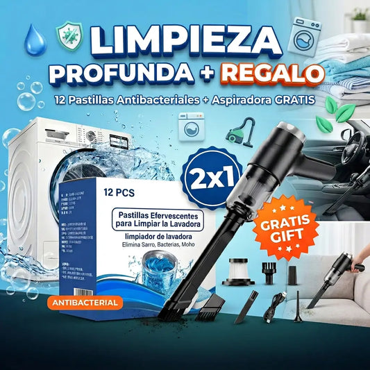 ✨ Combo limpieza Renueva-Lavadora: Como Nueva Sin Llamar al Técnico + Aspiradora portatil GRATIS 🧽