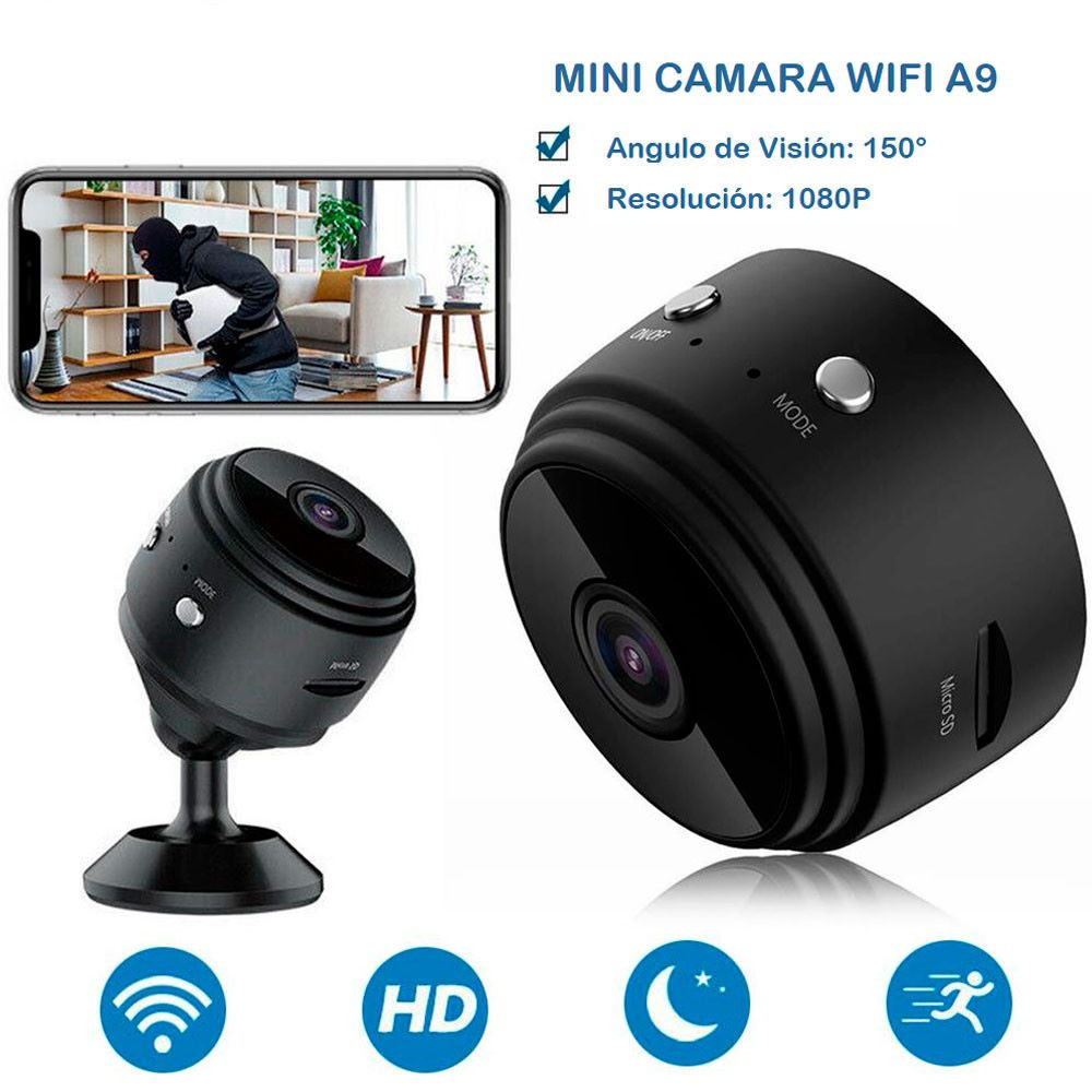 Mini Cámara WIFI A9 1080p Full HD