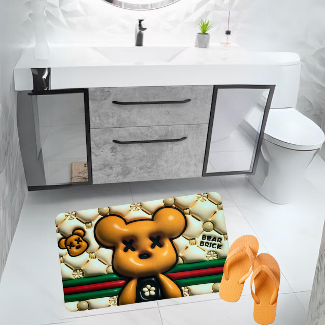 Tapete efecto 3D antideslizante y absorbente 🧽✨