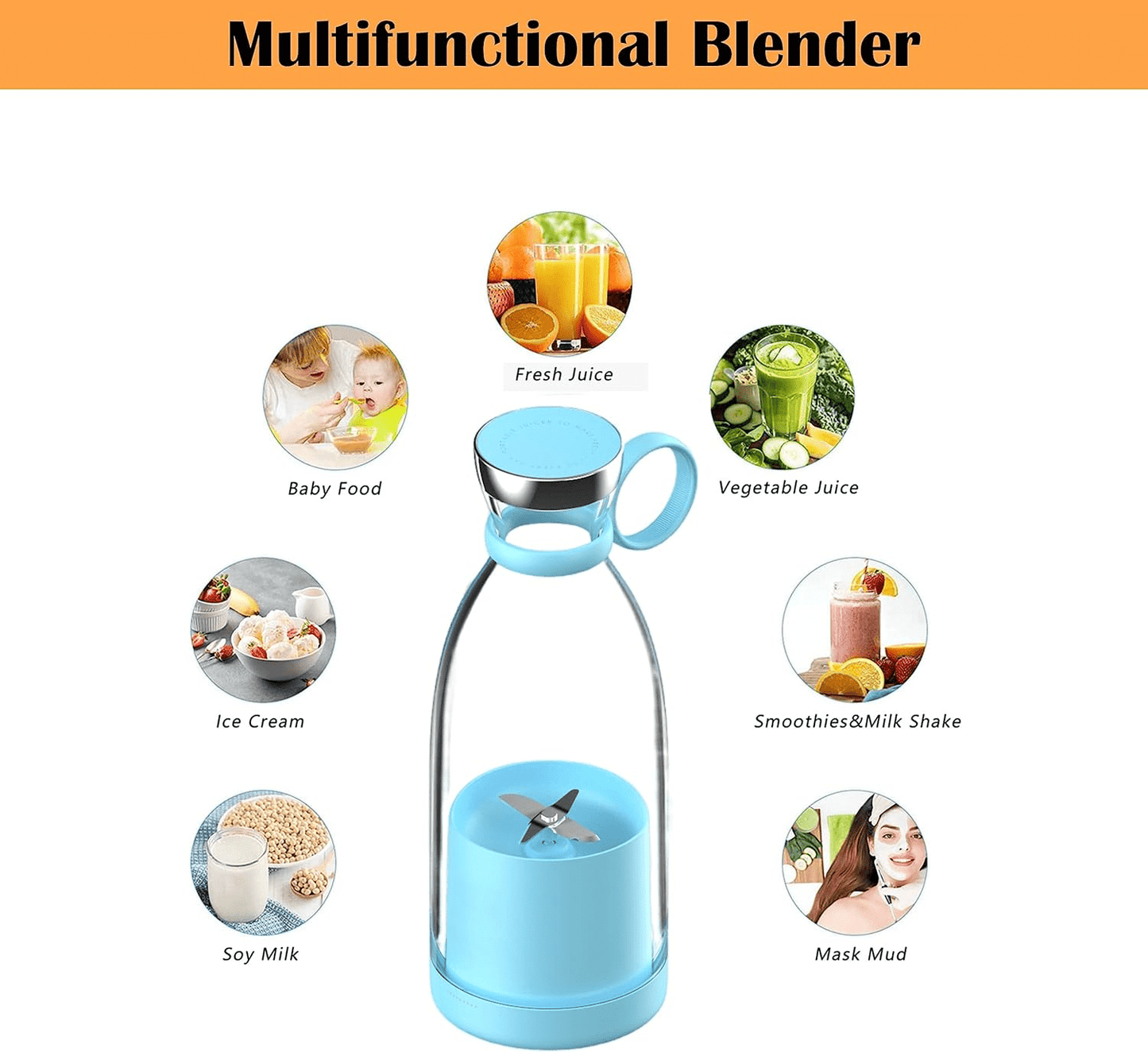 Mini licuadora portatil 2 en 1 Fresh Juice® 🥤🍓(40% off)