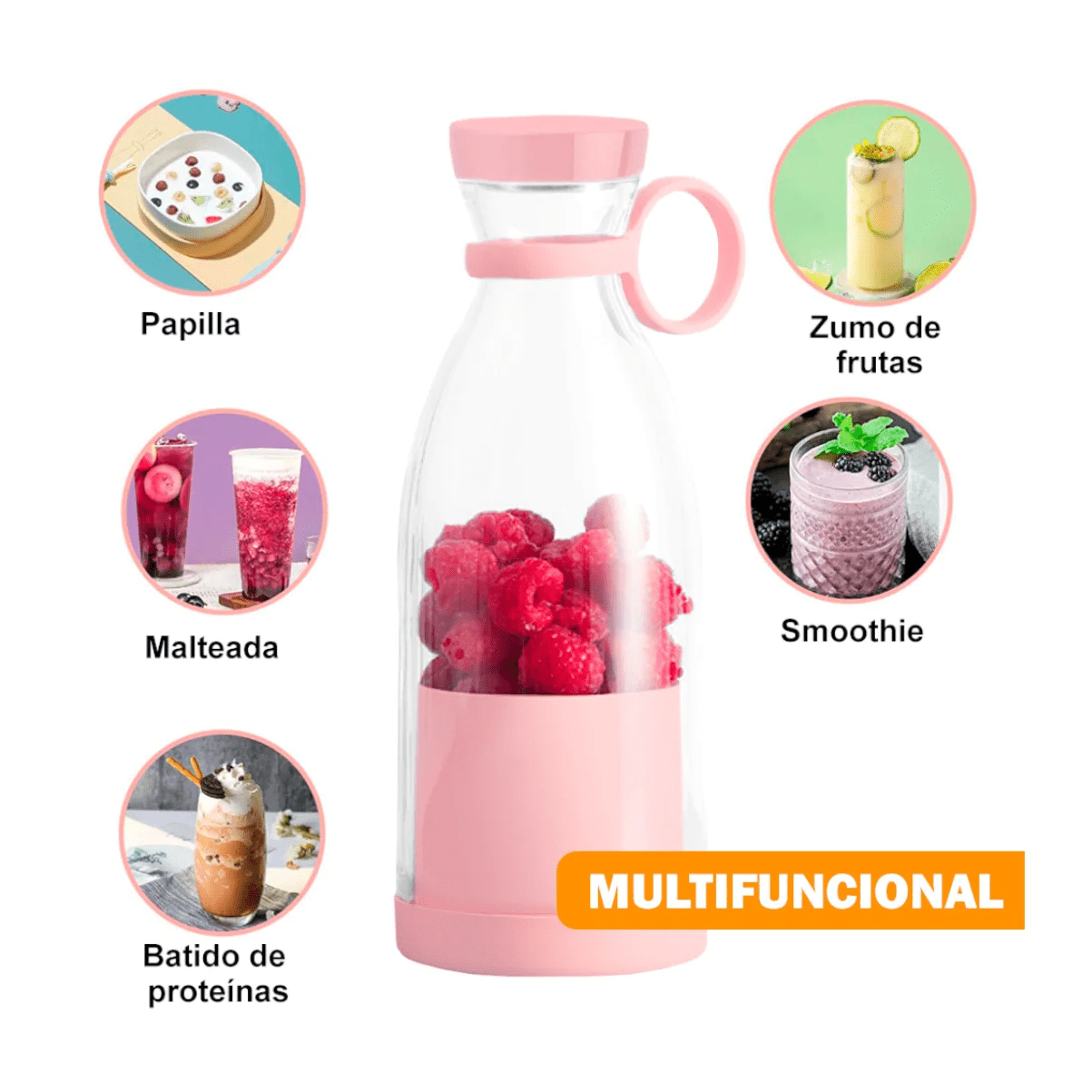 Mini licuadora portatil 2 en 1 Fresh Juice® 🥤🍓(40% off)