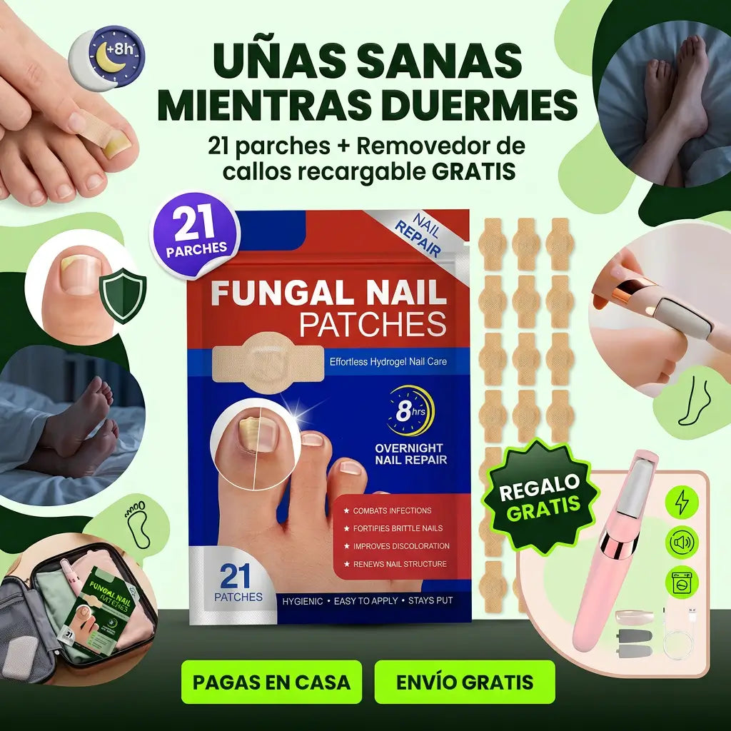 ClearNail™ Pro – Sistema Nocturno Anti Uñas Amarillas y Quebradizas + REGALO Removedor De Callos Recargable GRATIS