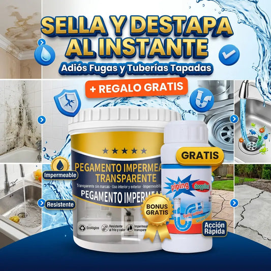 StopHumedad™ – Gel Sellador Invisible Anti-FiltracionesHumedad y manchas 🟤 + Limpia Tuberias Destapacaños GRATIS