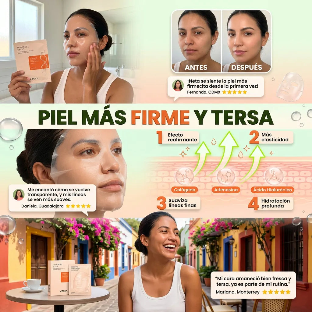 HydraGlass Skin™ | Mascarilla de Hidrogel para Piel Deshidratada y Opaca 2x1 + EBOOK DE REGALO 📕