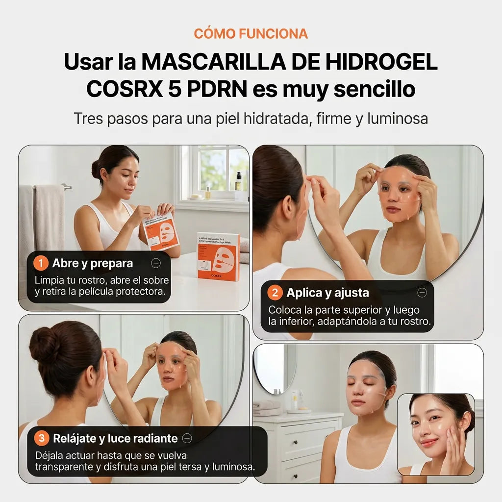 HydraGlass Skin™ | Mascarilla de Hidrogel para Piel Deshidratada y Opaca 2x1 + EBOOK DE REGALO 📕