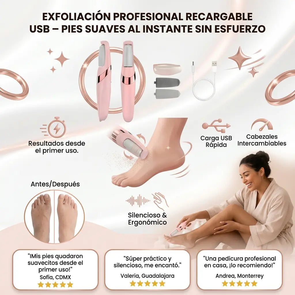 AdiósCallos Pro™ - Elimina Callos Sin Dolor + Depiladora Electrica Cejas Y Bello Facial GRATIS ✨