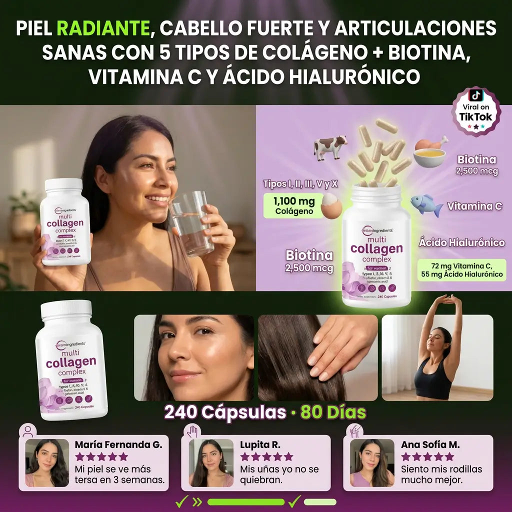 NutriColágeno Firmeza Total™ – Piel Luminosa, Uñas de Acero y Movilidad Sin Molestias 2x1 🎁 + EBOOK DE REGALO 📕