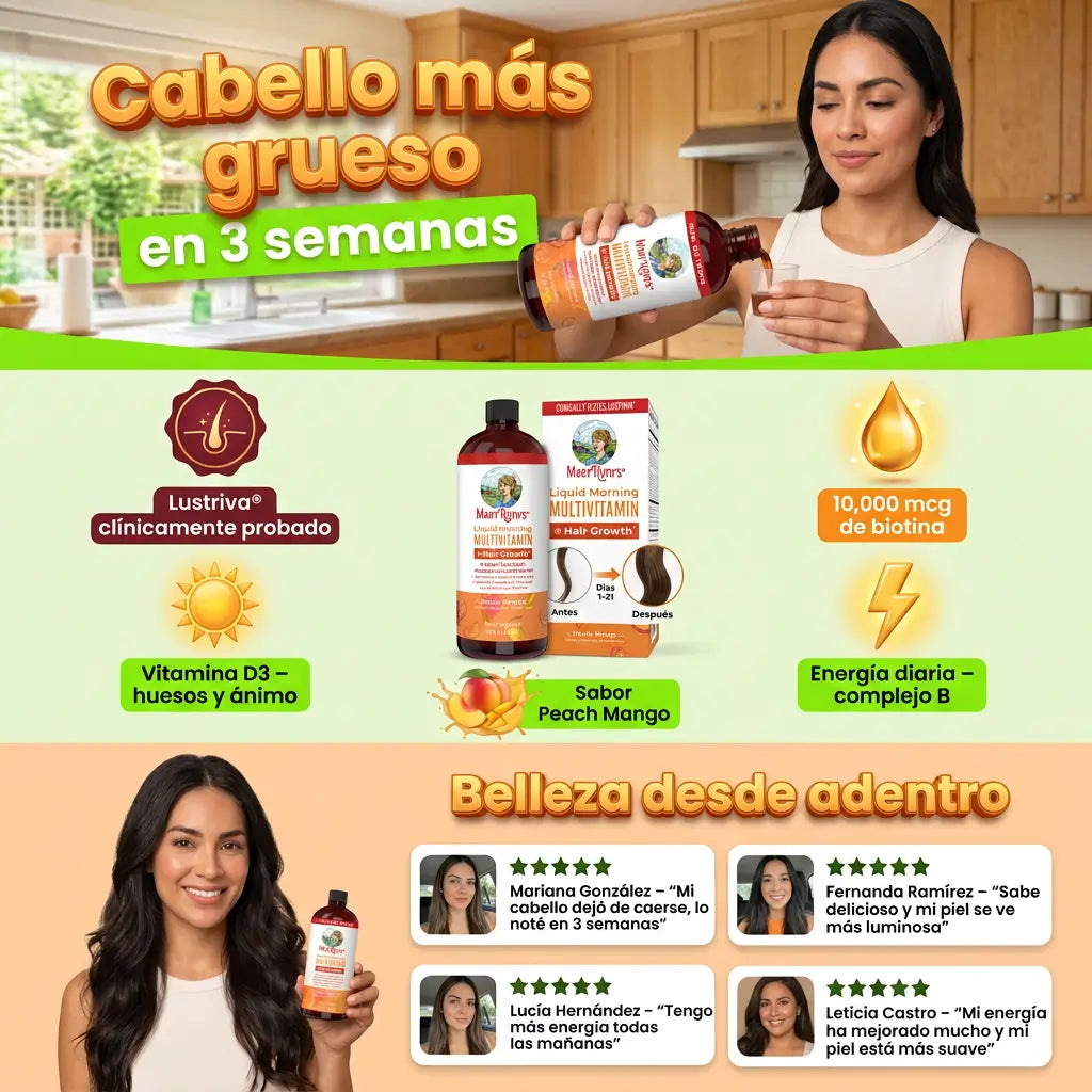 Multivitaminico PureVital Líquido™ – Belleza, Energía y Ánimo en Una Cucharada 2x1 🎁 + EBOOK DE REGALO 📕