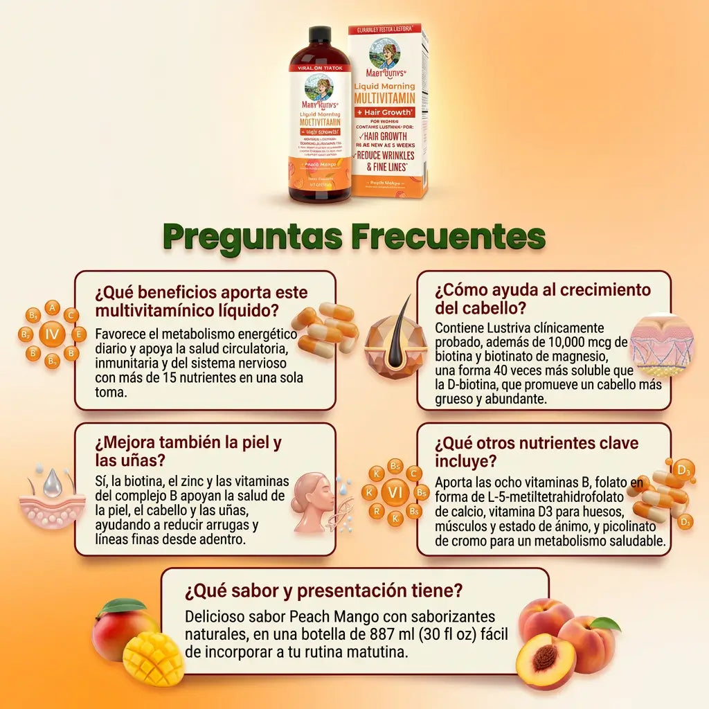 Multivitaminico PureVital Líquido™ – Belleza, Energía y Ánimo en Una Cucharada 2x1 🎁 + EBOOK DE REGALO 📕