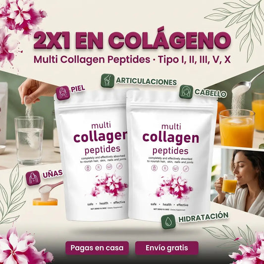 NutriGlow™ Colágeno Hidrolizado — Piel Firme, Cabello Fuerte, Uñas de Acero 2x1 🎁 + EBOOK DE REGALO 📕