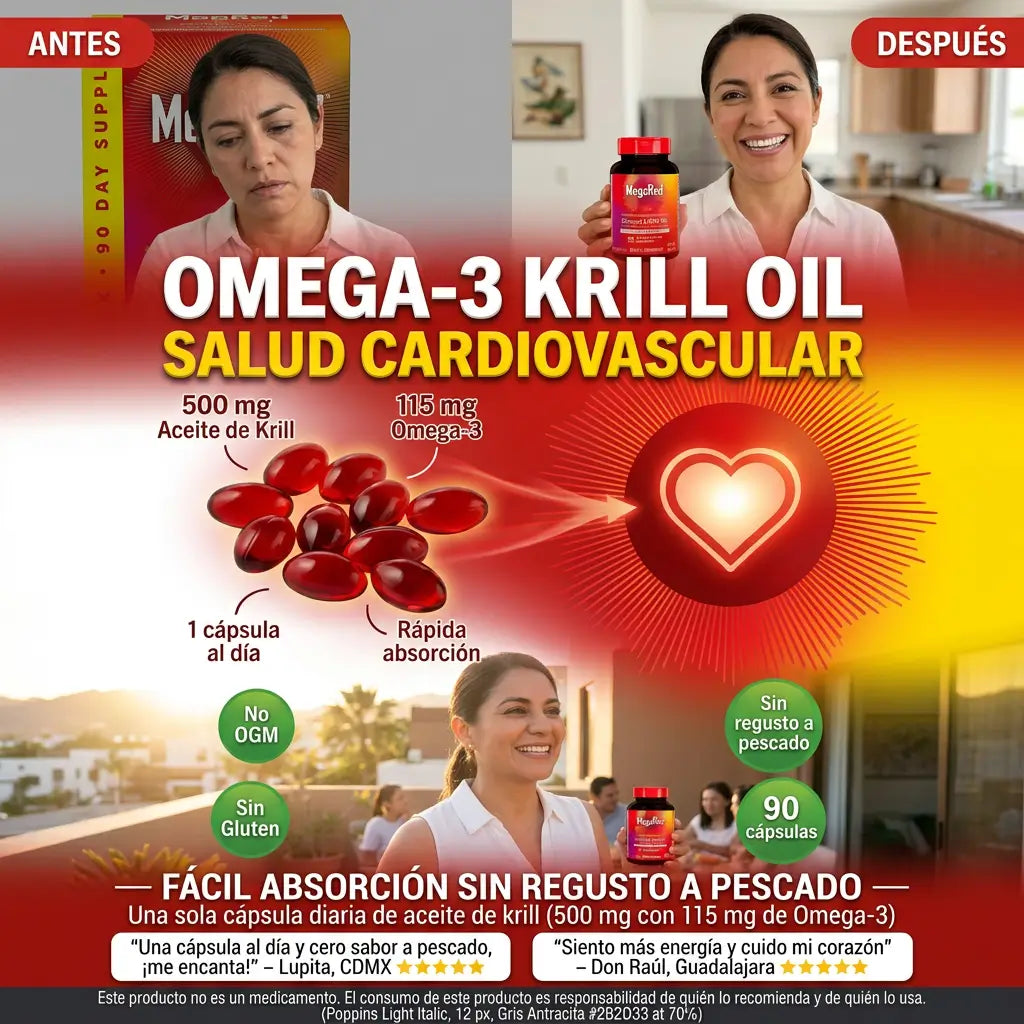 MegaRed™ — Omega-3 | Salud Cardiovascular 90 Días + Regalo Suplemento Magnesio Complex GRATIS + EBOOK DE REGALO 📕