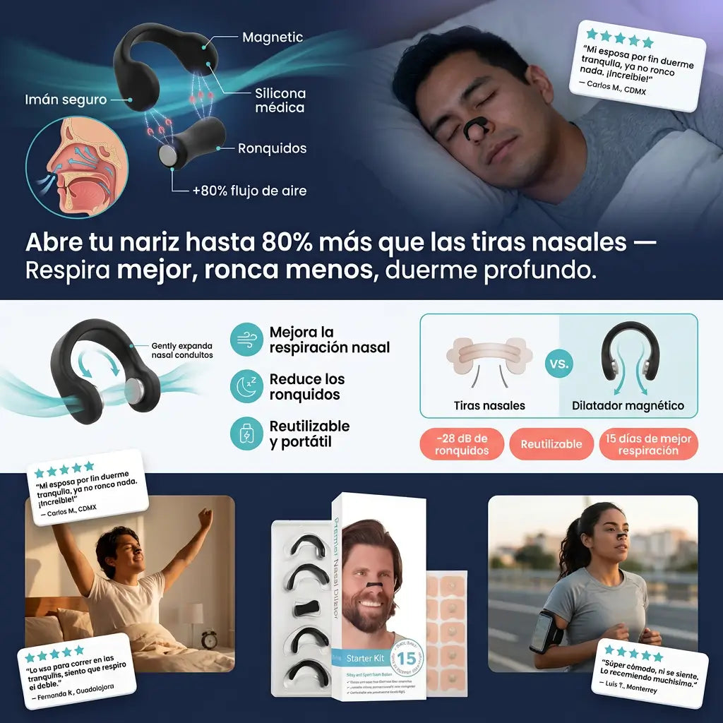 BreathFlow Sport™ –  Respiración Máxima en Sueño y Entrenamiento + Regalo Tapones De Silicona Para Dormir GRATIS